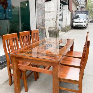 Bàn ăn xoan đào mẫu giàn chè kích thước 1m6